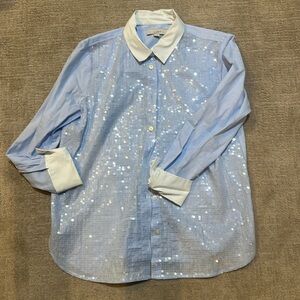 LOFT sequined front blouse